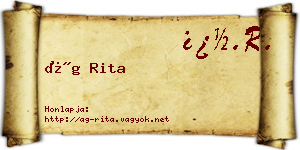 Ág Rita névjegykártya