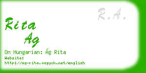 rita ag business card